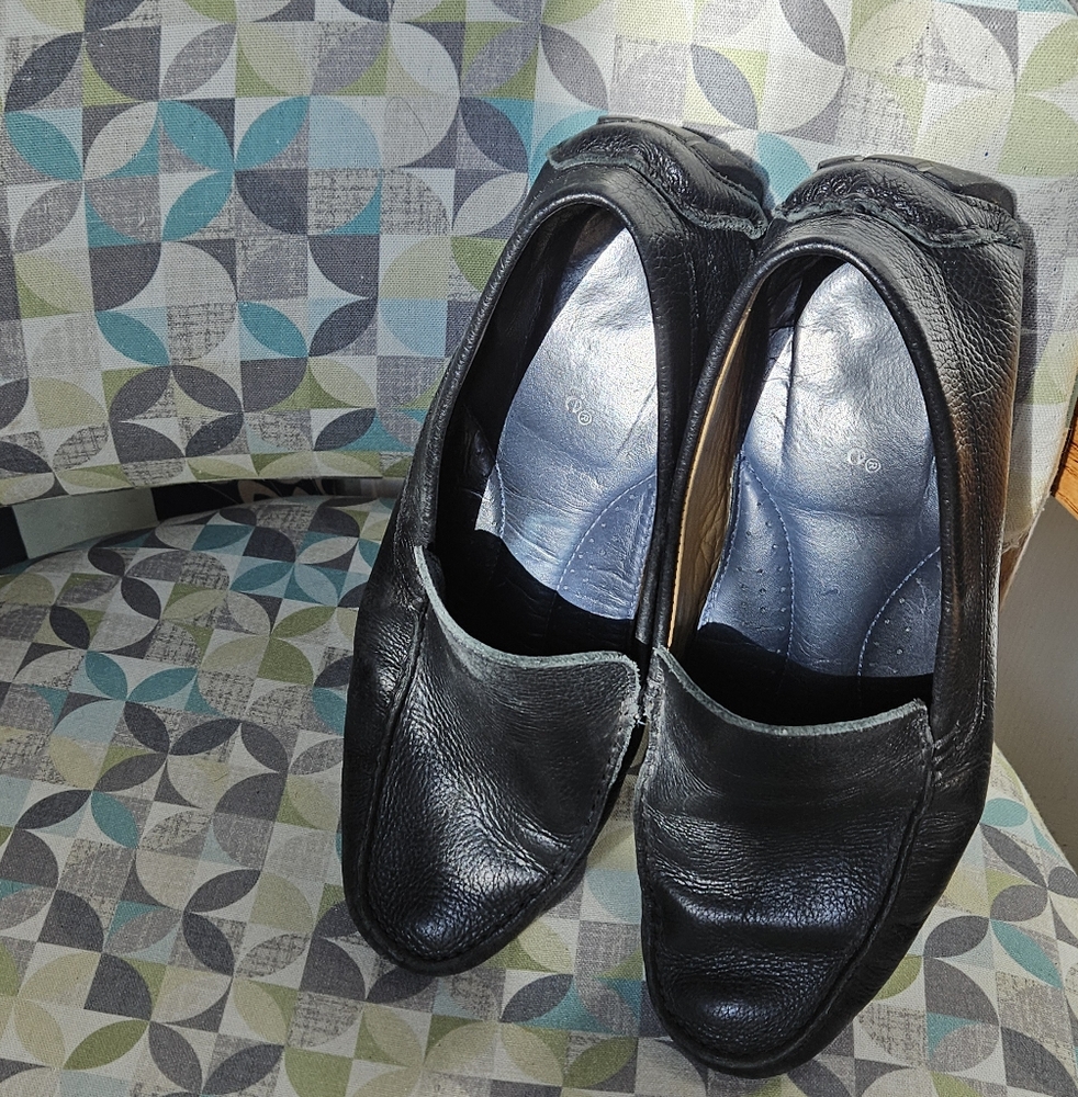 Jos. A. Bank Black Leather Slip-On Loafers